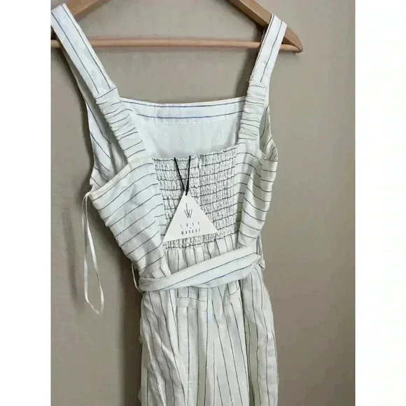 Lost‎ + Wonder Gabriela Jumpsuit White/Blue Size Medium - Picture 8 of 16